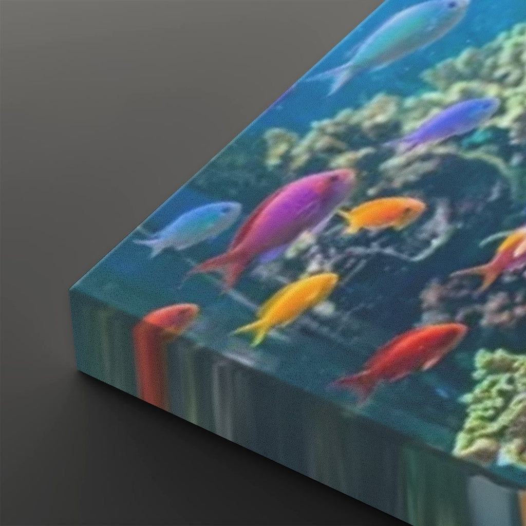 Colorful Fish Aquarium Canvas Wall Art — Vibrant Multi-Panel Print