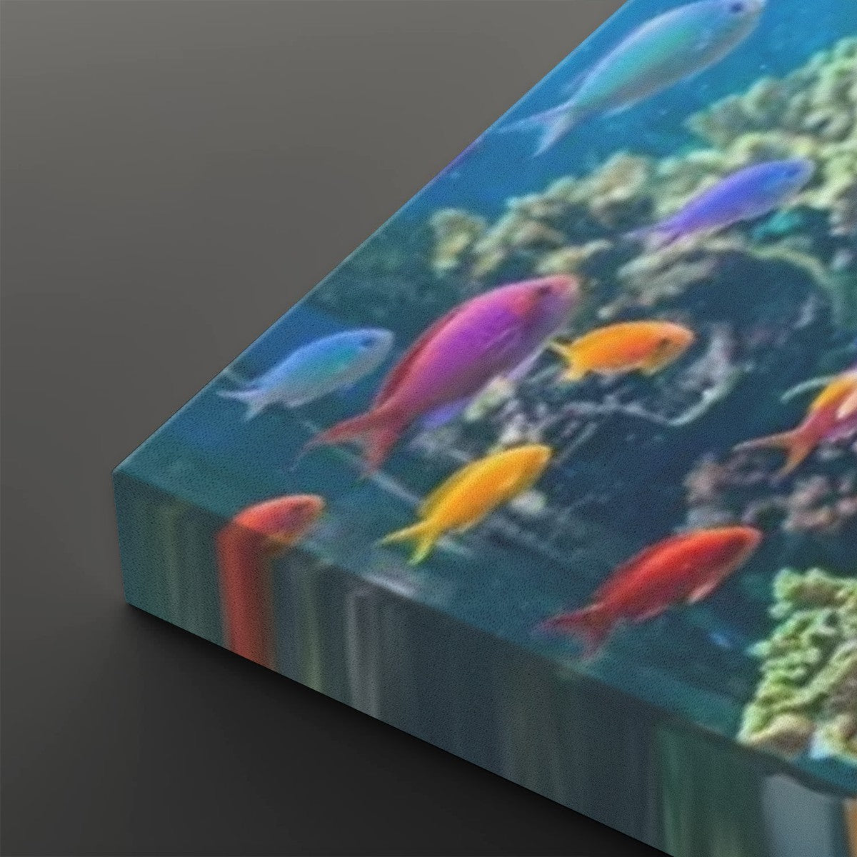 Colorful Fish Aquarium Canvas Wall Art — Vibrant Multi-Panel Print