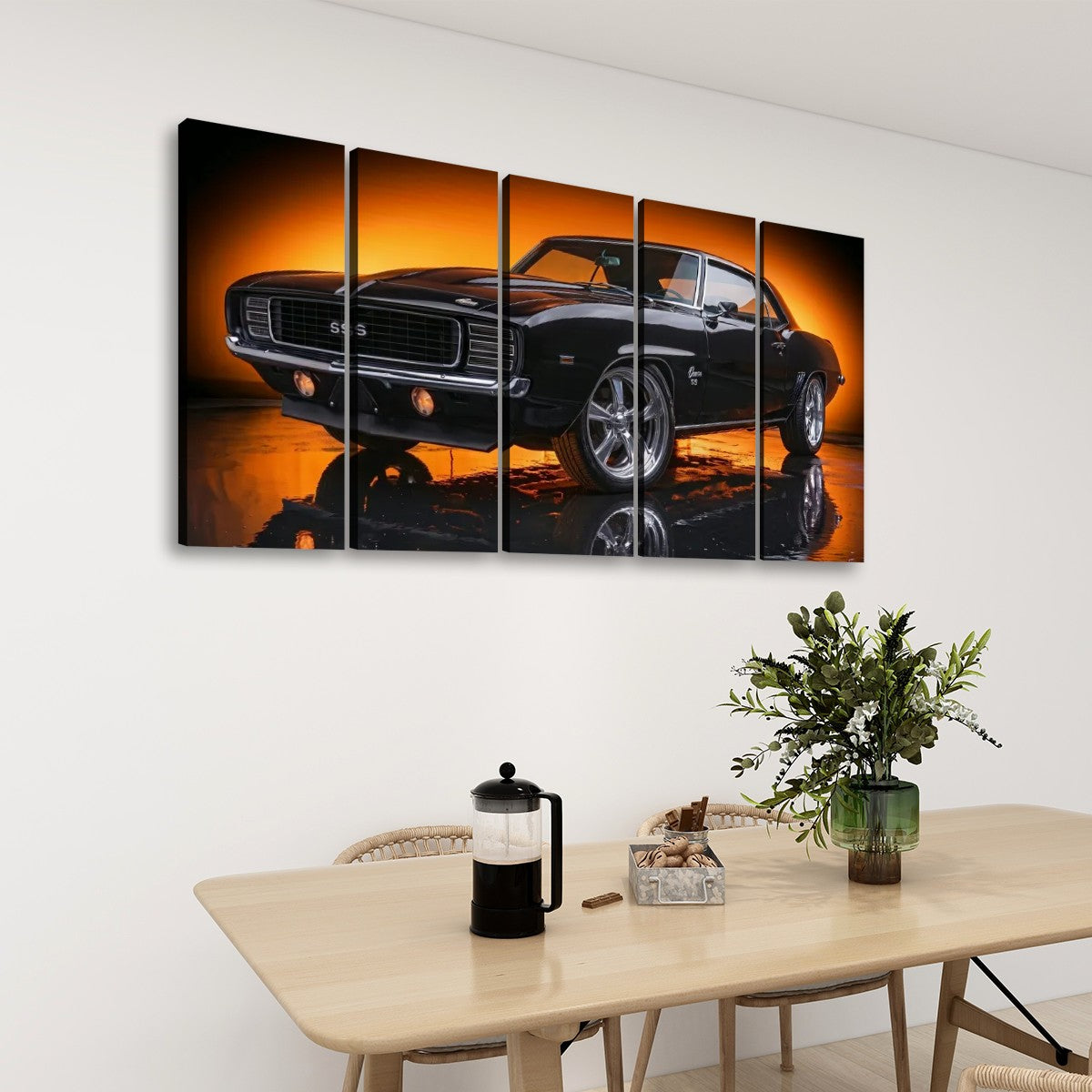 1969 Camaro RS SS Canvas Panel Wall Art