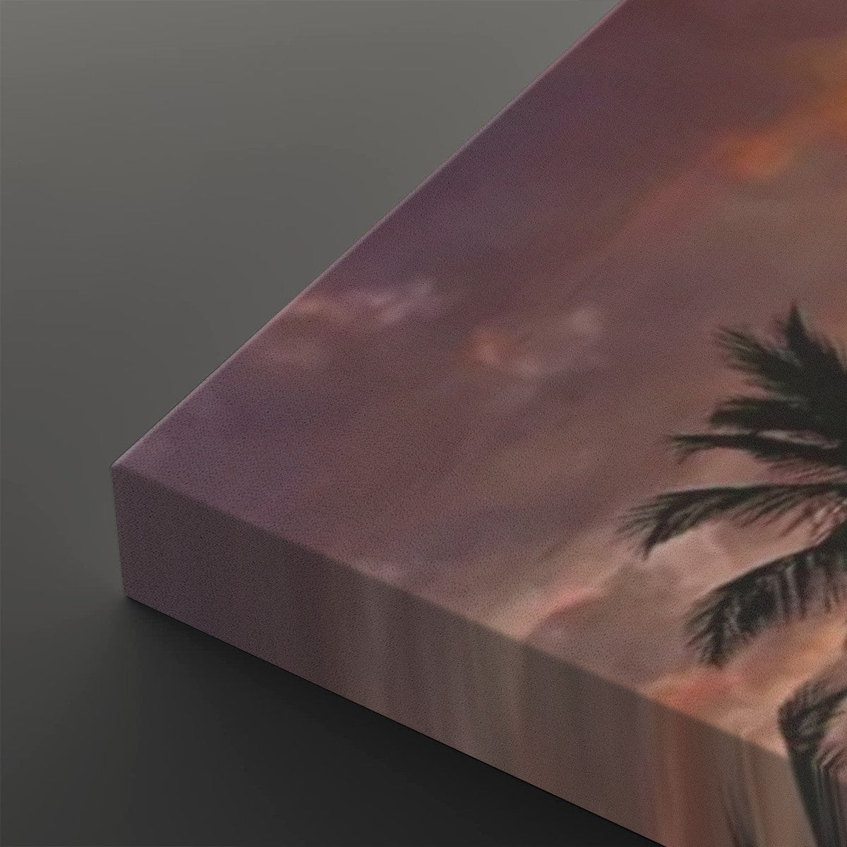 5-Panel Level Sunset Heart Hands Canvas Wall Art | Coastal Multi-Panel Print