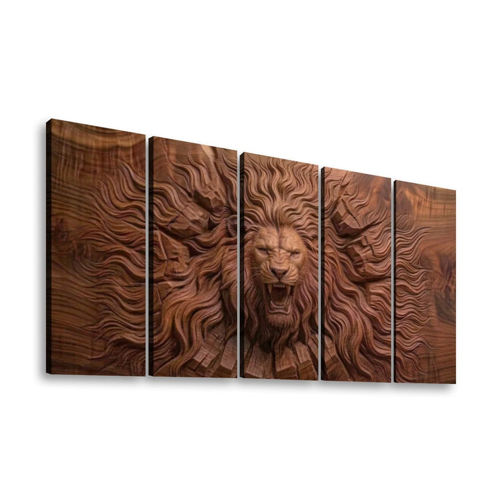 Multi-Panel Lion Canvas Wall Art | Wildlife Multi-Panel Print