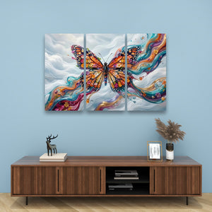 Abstract Fidelity: Monarch Butterfly 3 or 5 Panel Multi-Panel Canvas