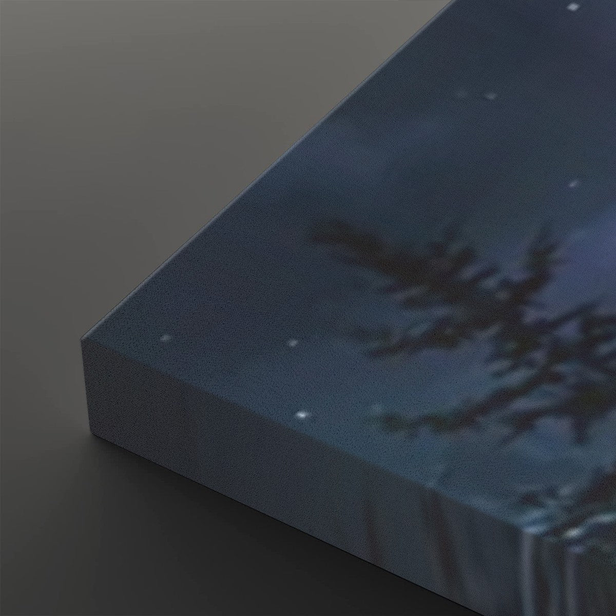 Howling Wolves with Blue Moon — 5-Panel Canvas Wall Art