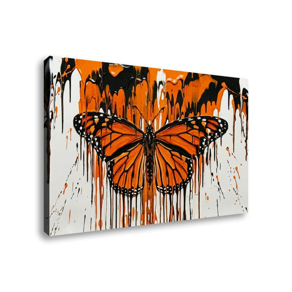 Monarch Butterfly Dripping Paint Canvas Wall Art – Reign of Color | 5-Panel Abstract Print