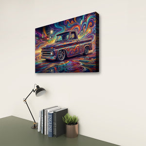 1966 Chevy C10 Fleetside Shortbed – Abstract Fidelity 5-Panel Canvas Wall Art