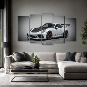 Porsche 911 GT3 991.2 Canvas Wall Art | 1, 3 & 5 Panel Staggered Garage Décor Print