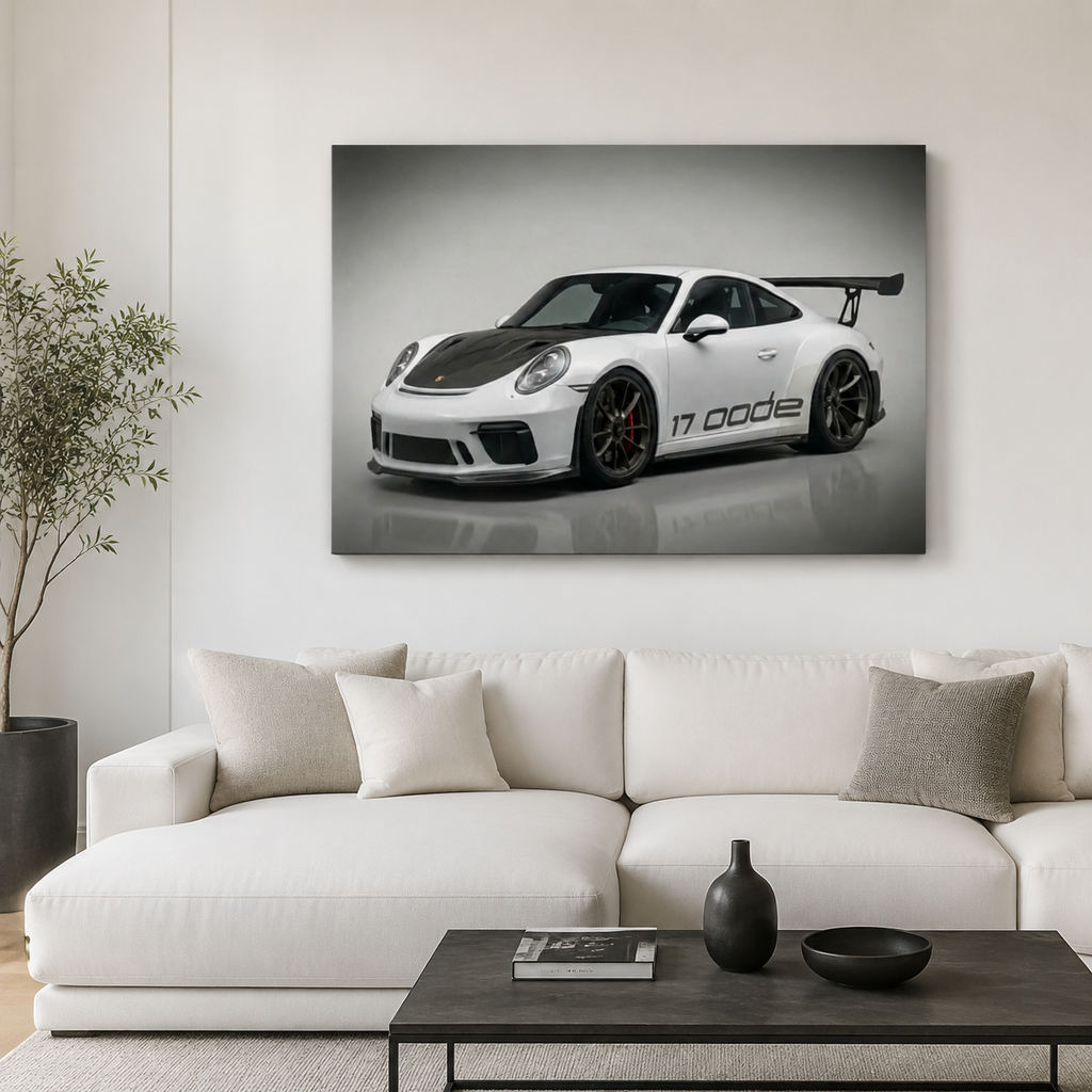Porsche 911 GT3 991.2 Canvas Wall Art | 1, 3 & 5 Panel Staggered Garage Décor Print