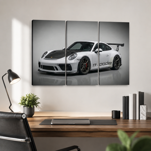 Porsche 911 GT3 991.2 Canvas Wall Art | 1, 3 & 5 Panel Staggered Garage Décor Print