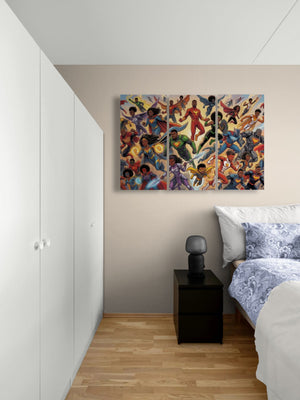 Kids Superhero Wall Art – 3 & 5 Panel Canvas Print for Boys & Girls